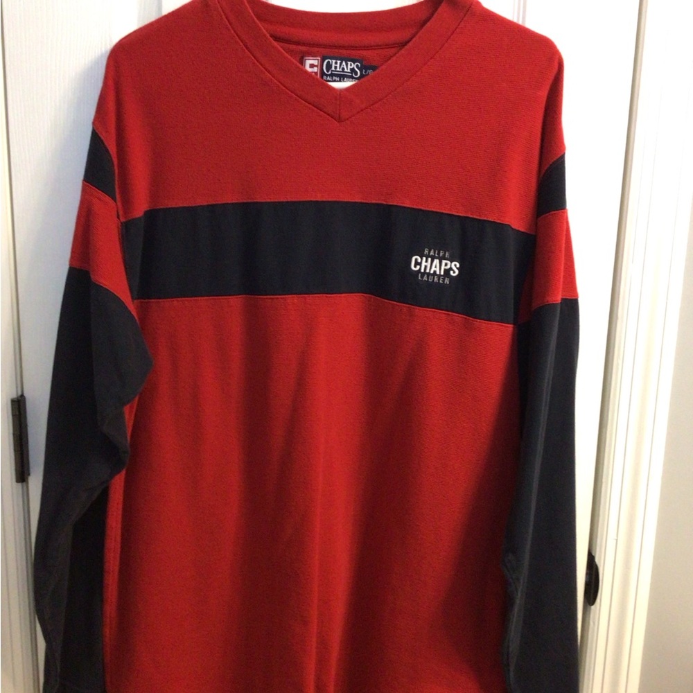Ralph Lauren Chaps Vivid Red Knit Top